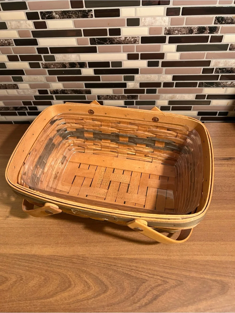 Vintage Longaberger Holiday Cheer Collection Rectangular Picnic Basket